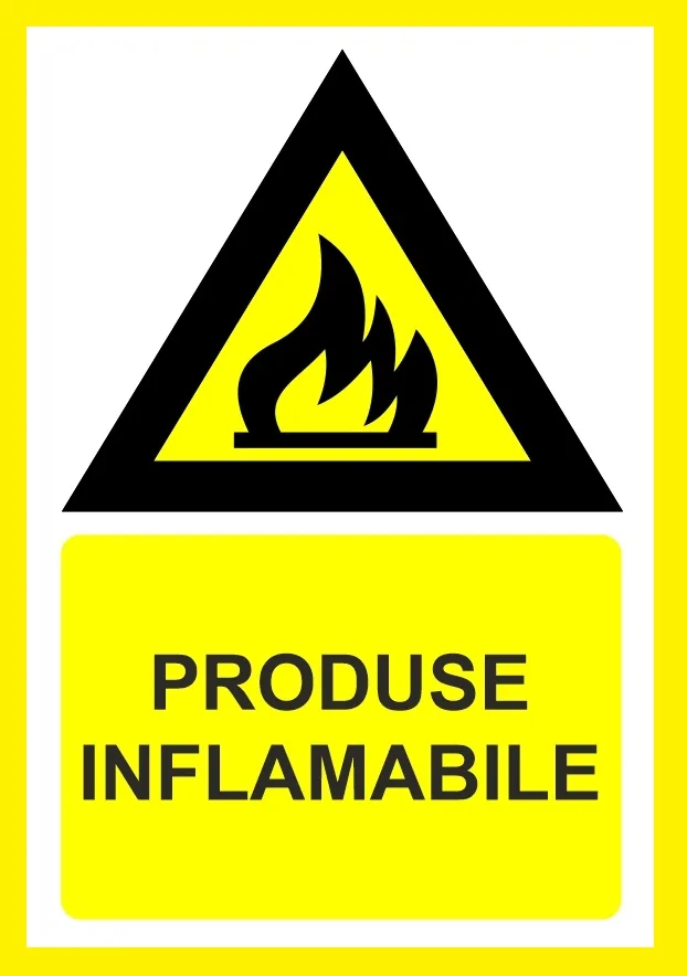 Placuta pentru produse inflamabile
