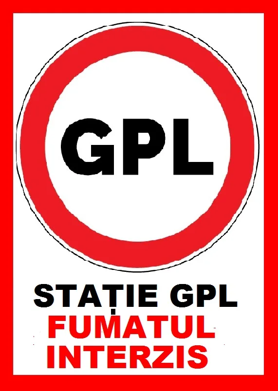 Placuta pentru statie gpl fumatul interzis
