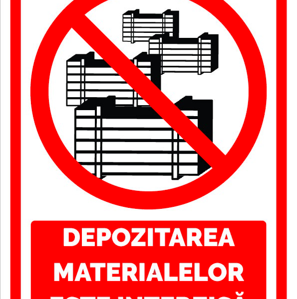 Semn pentru depozitarea materialelor