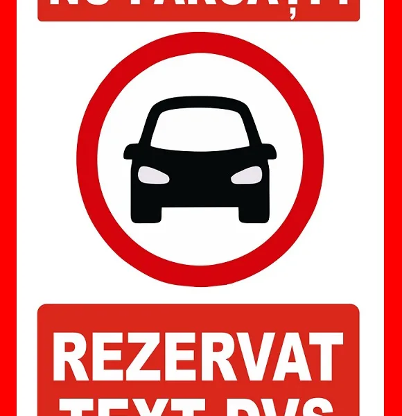 Placuta personalizate cu text pentru parcare rezervata