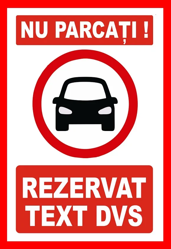 Placuta personalizate cu text pentru parcare rezervata