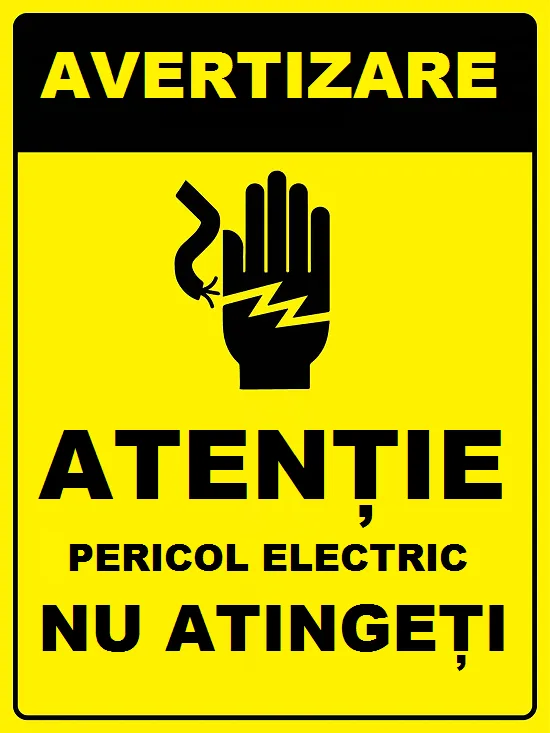 Placuta atentie pericol electric nu atingeti