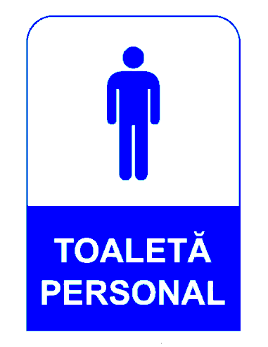 Semn de toaleta personal pentru barbati