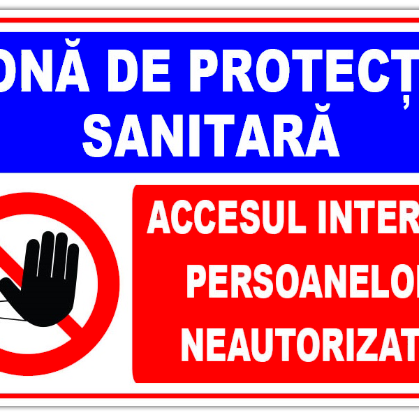 Panou pentru zona de protectie sanitara