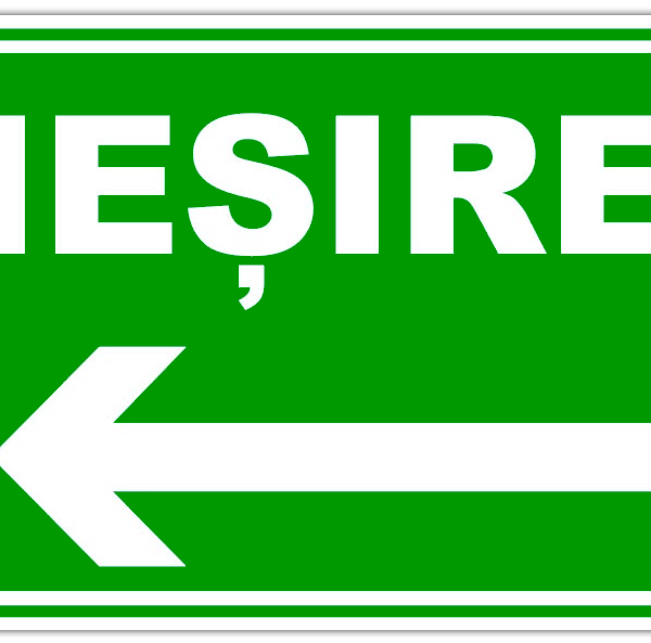 Indicator de Ieșire cu Săgeată Stânga - Semn către Ieșire