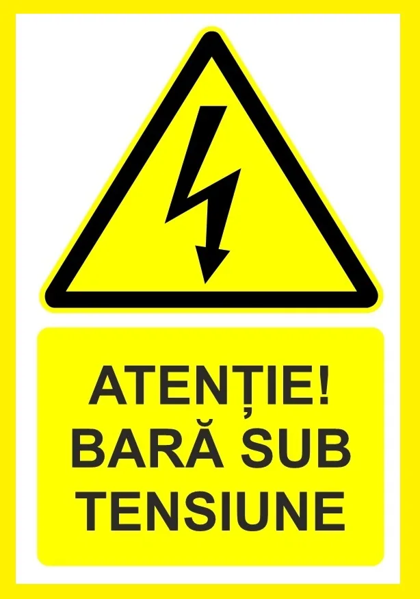 Placuta pentru bara sub tensiune