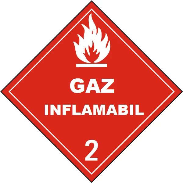 Placuta pentru gaz inflamabil clasa 2