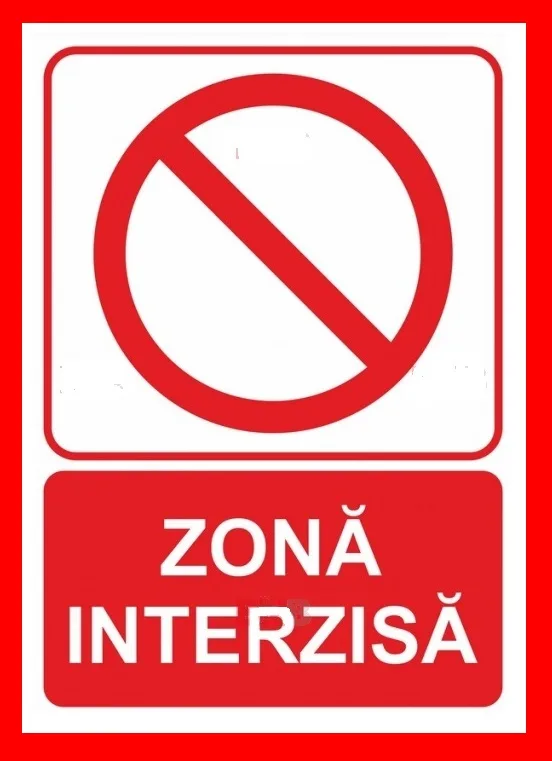 Placuta pentru zona interzisa