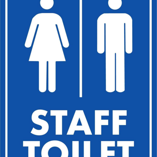 Staff toilet signs