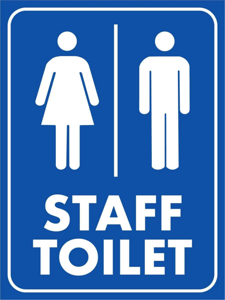 Staff toilet signs