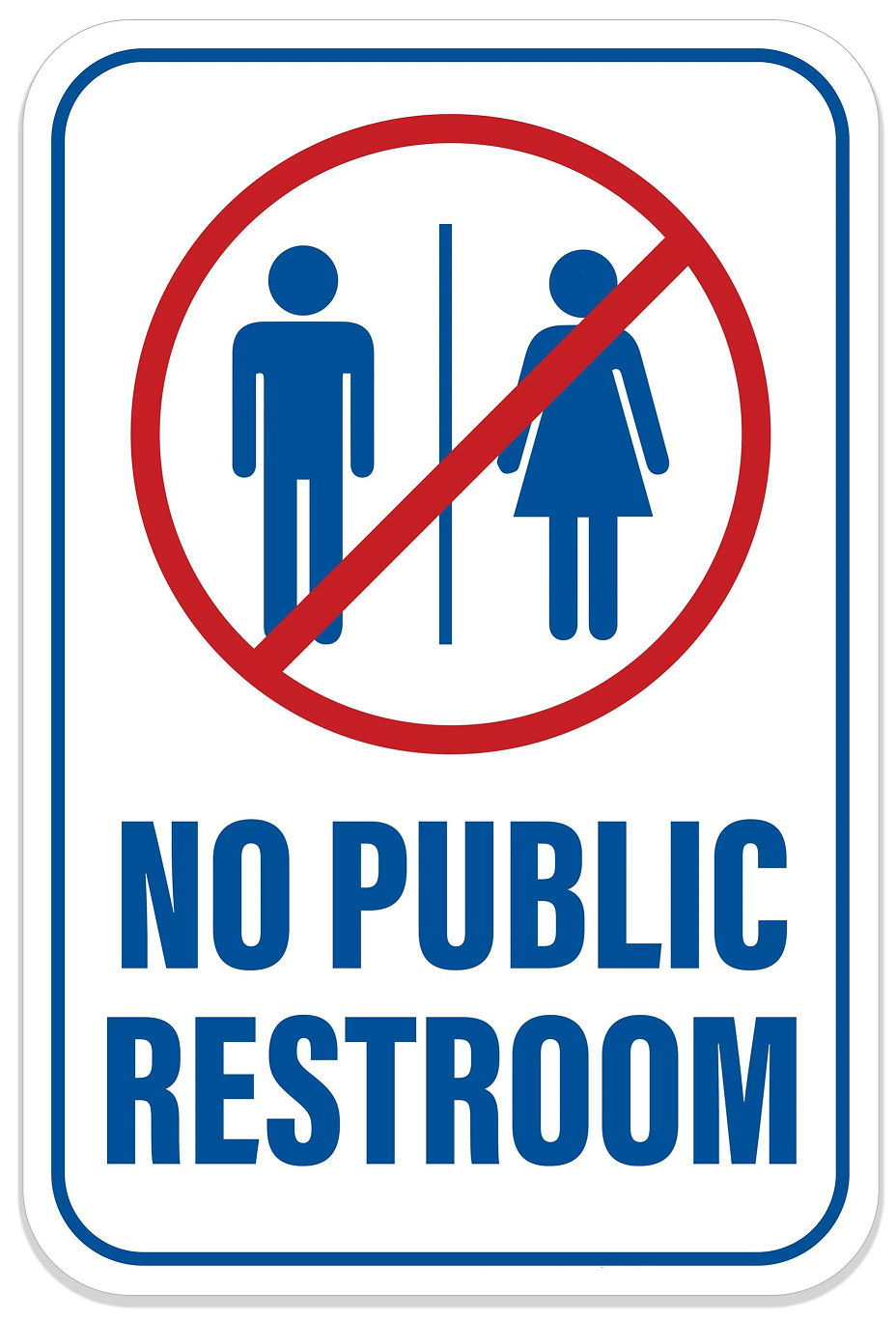 No public restroom sign