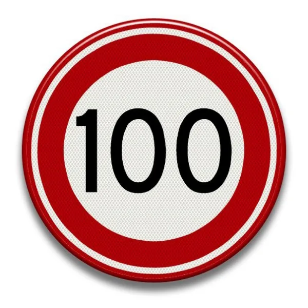 Placuta reflectorizanta cu viteza maxima de 100 km pe ora