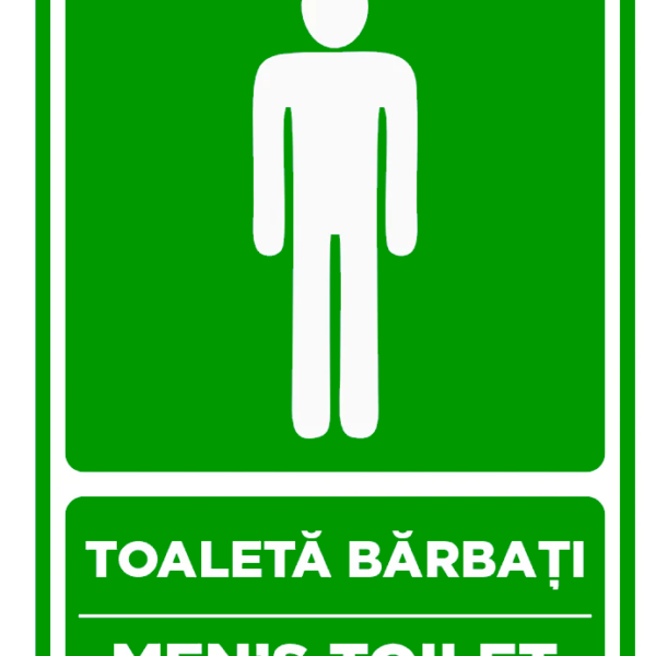 Semn  toaleta barbati men's toilet