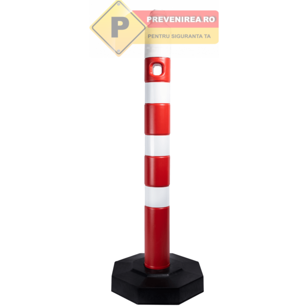 Stalp din plastic rosu cu alb