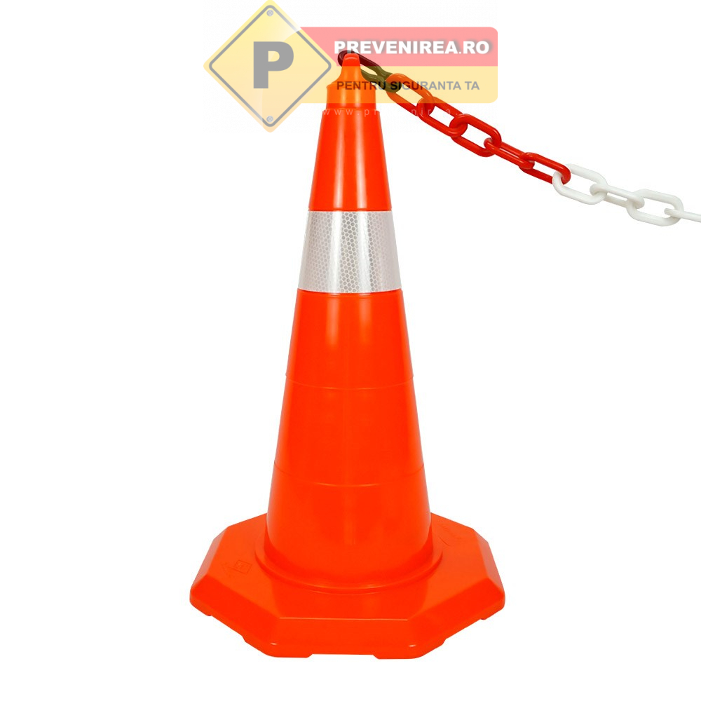 Con de Protecție Flexibil din TPE - 52 cm cu Folie Reflectorizantă
