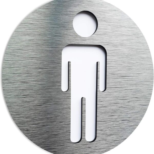 Semn din aluminiu pentru toaletă barbati pentru baie
