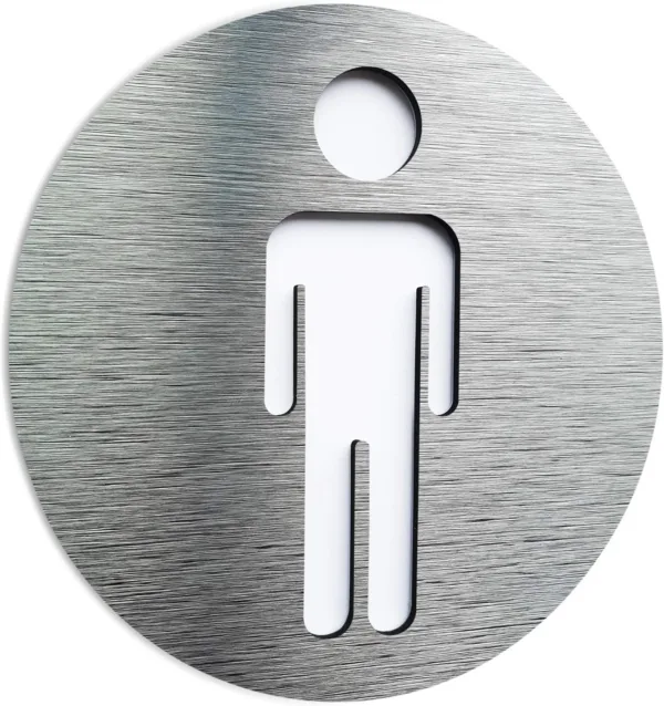 Semn din aluminiu pentru toaletă barbati pentru baie