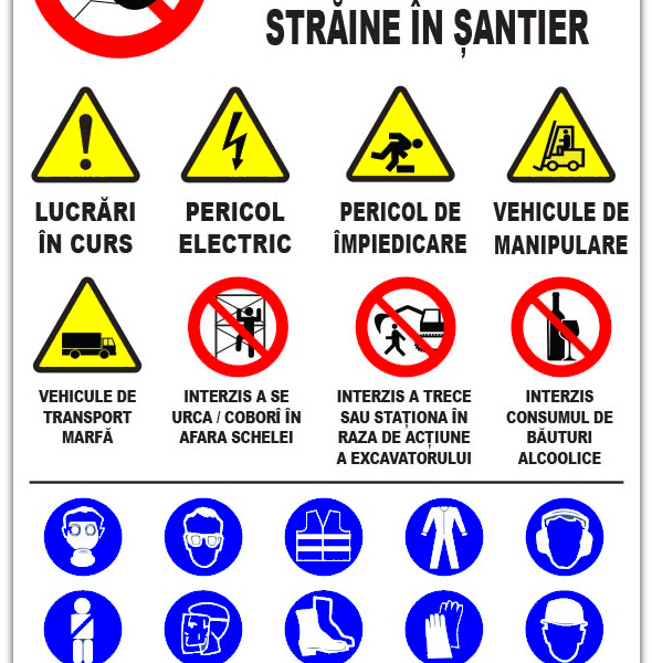 Panou este strict interzisa intrarea persoanelor straine in santier