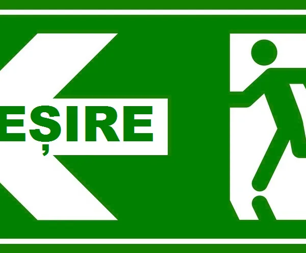 Placuta iesire cu sageata in stanga