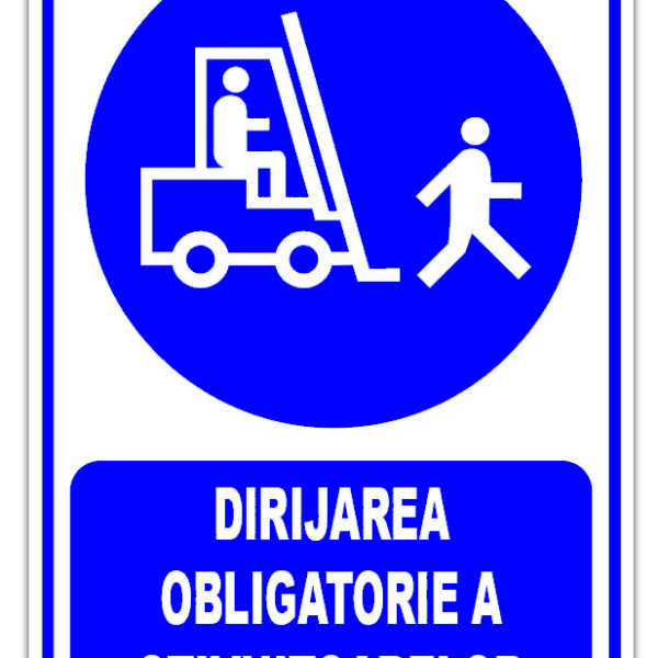 Indicator dirijarea obligatorie a stivuitoarelor