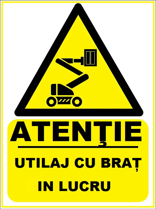 Placuta pentru utilaj cu brat