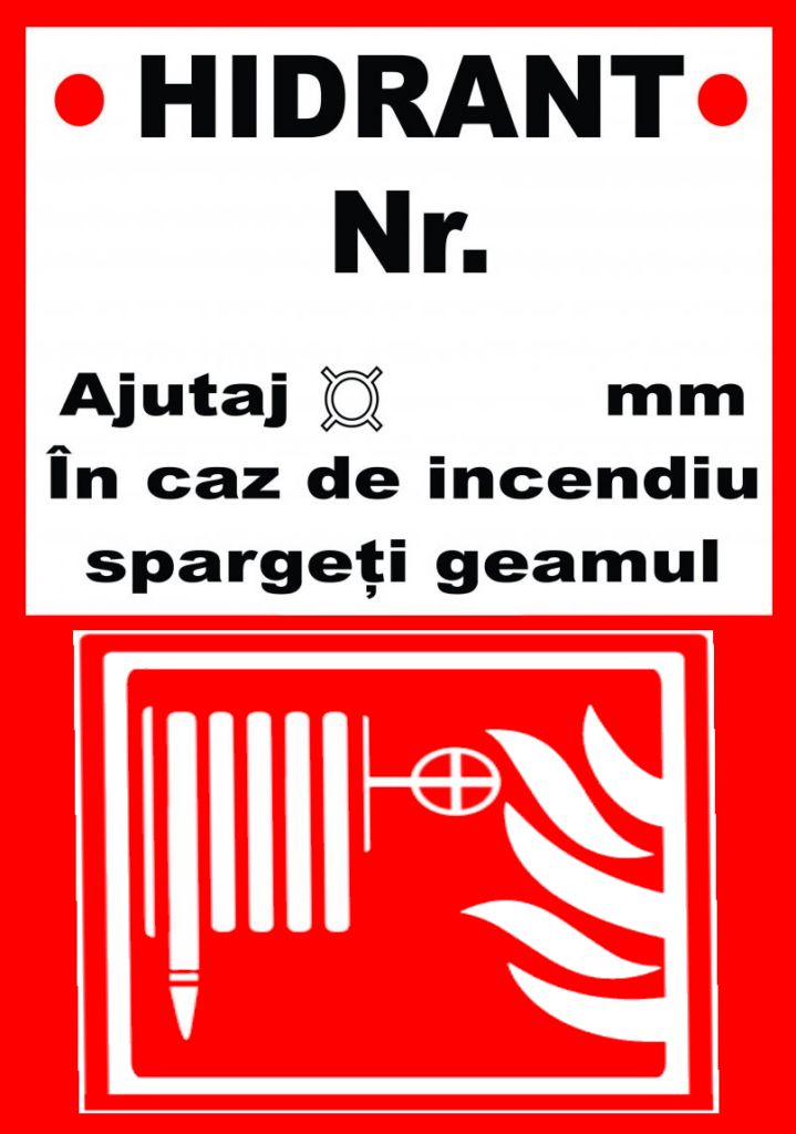 Semn pentru hidrant