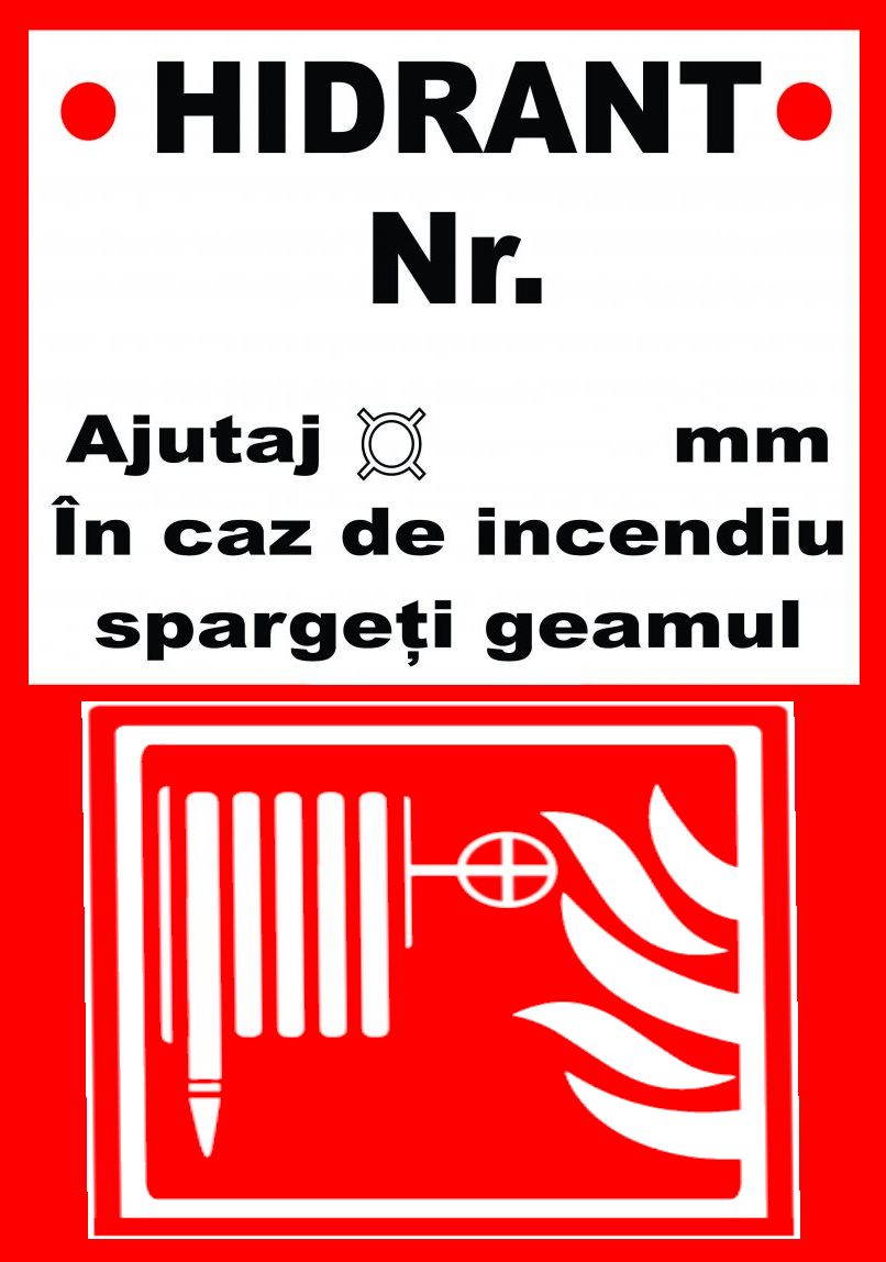 Semn pentru hidrant