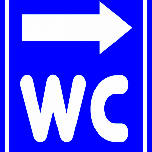 Semn de wc cu sageata la dreapta