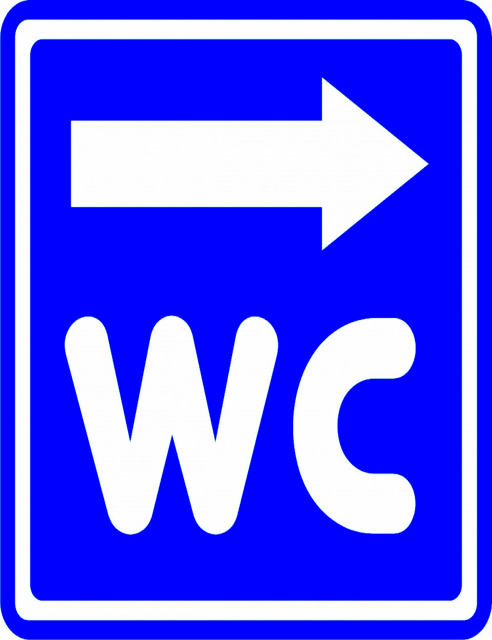 Semn de wc cu sageata la dreapta