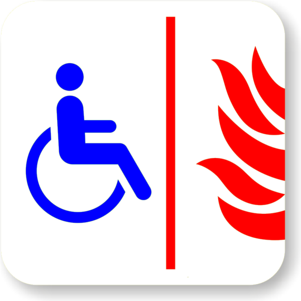 Etichetă Zonă de Refugiu Persoane cu Handicap - Semnalizare Sigură și Conformă Normelor