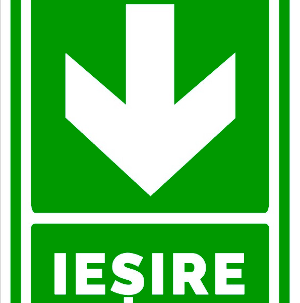 Semn de iesire cu sageata in jos