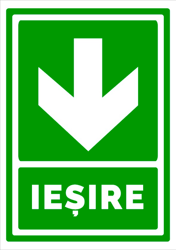 Semn de iesire cu sageata in jos