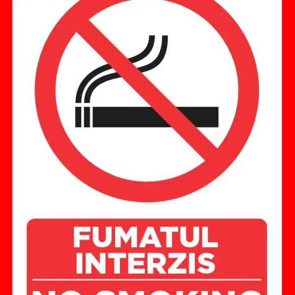 Placuta fumatul interzis no smoking