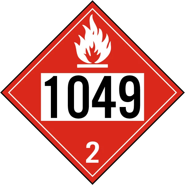 Placuta cu nr 1048 pentru gaz inflamabil clasa 2