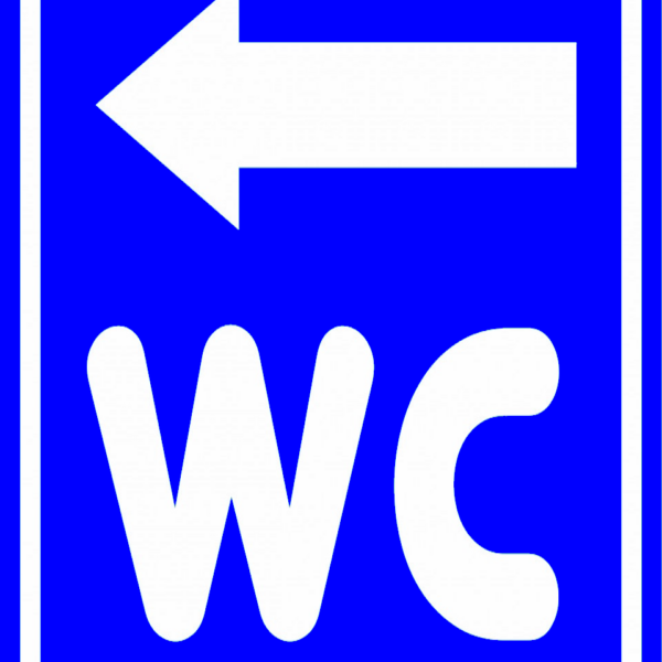 Semn  de wc cu sageata la stanga