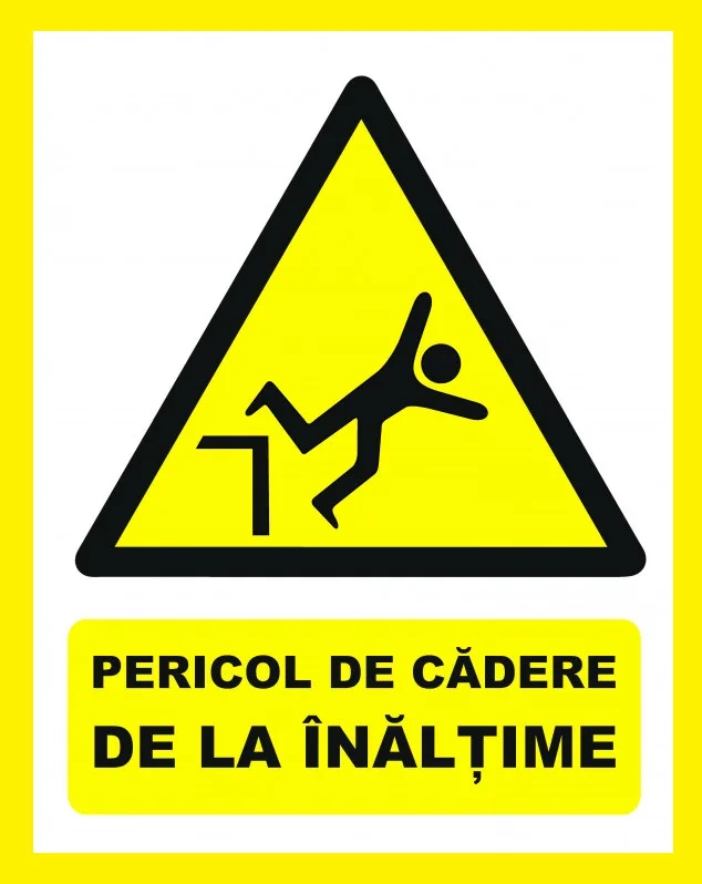 Placuta pentru pericol de cadere de la inaltime