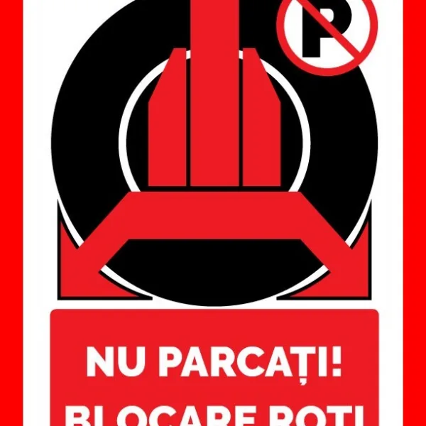Placuta nu parcati blocare roti