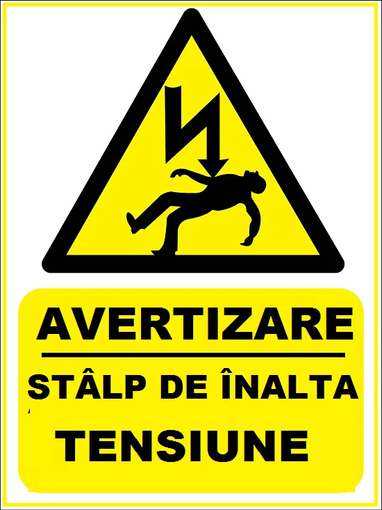 Placuta pentru stalp de inalta tensiune