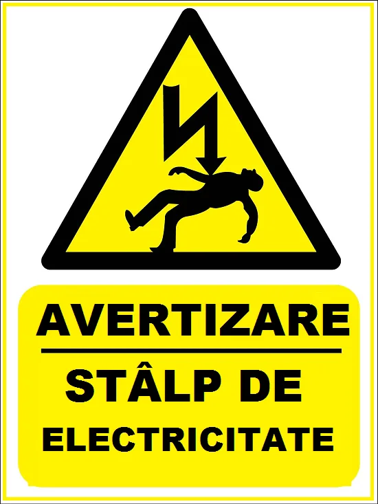 Placuta pentru stalp de electricitate