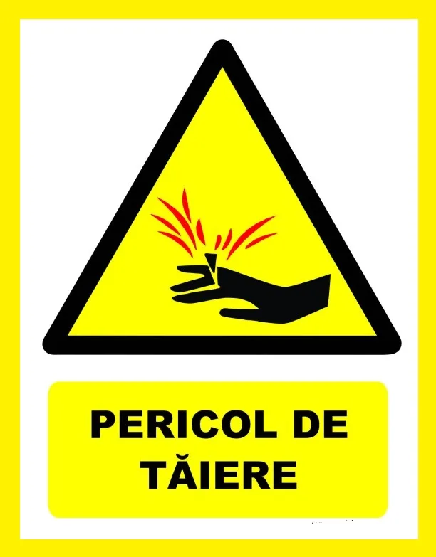 Placuta pentru pericol de taiere