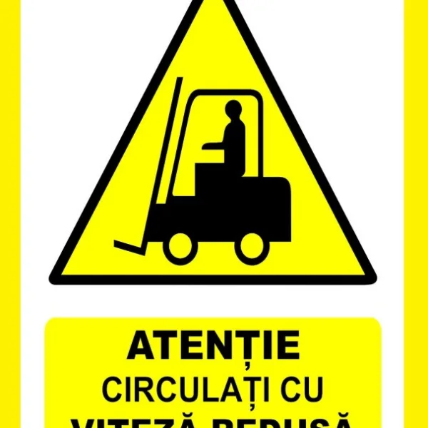 Placuta atentie circulatie cu viteza redusa