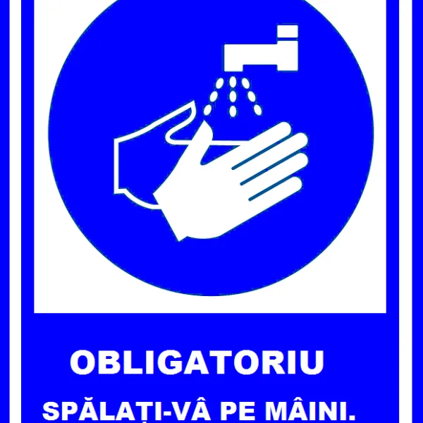 Placuta obligatoriu spalati-va pe maini