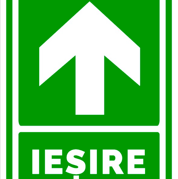 Semn de iesire cu sageata in sus