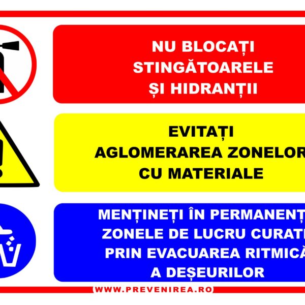 Panouri pentru respectarea regulilor protectie