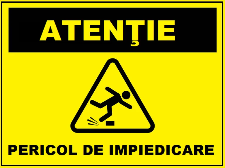 Placuta pericol de impiedicare