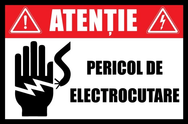Placuta de interzicere atentie pericol de electrocutare