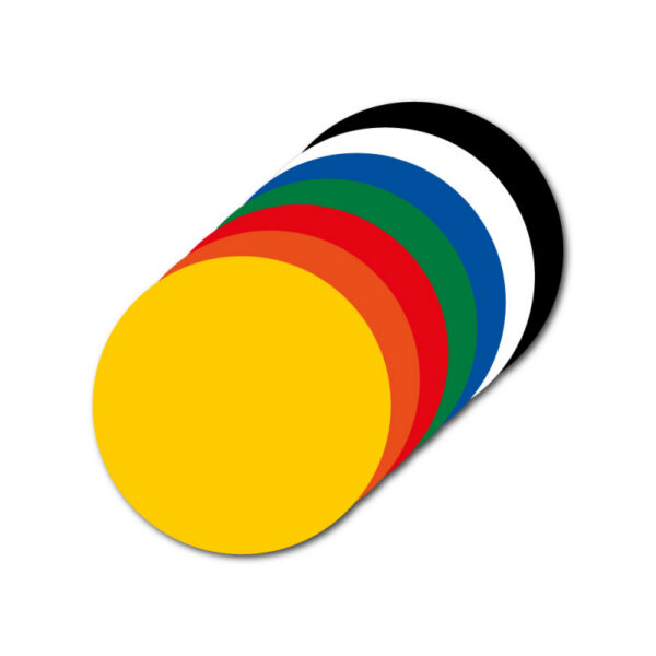 Stickere rotunde pentru marcaj podea - delimitare zone în depozite, hale și spații comerciale