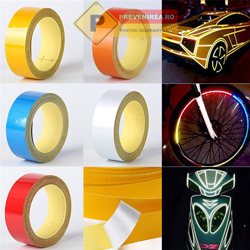 Banda Colorată Reflectorizantă - Ideală pentru Șantiere, Sport și Activități în Aer Liber