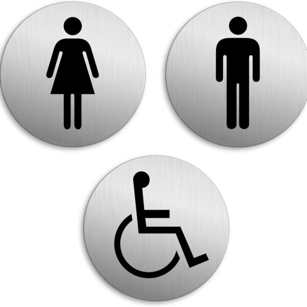 Semne de toaletă baie femei bărbați handicap set