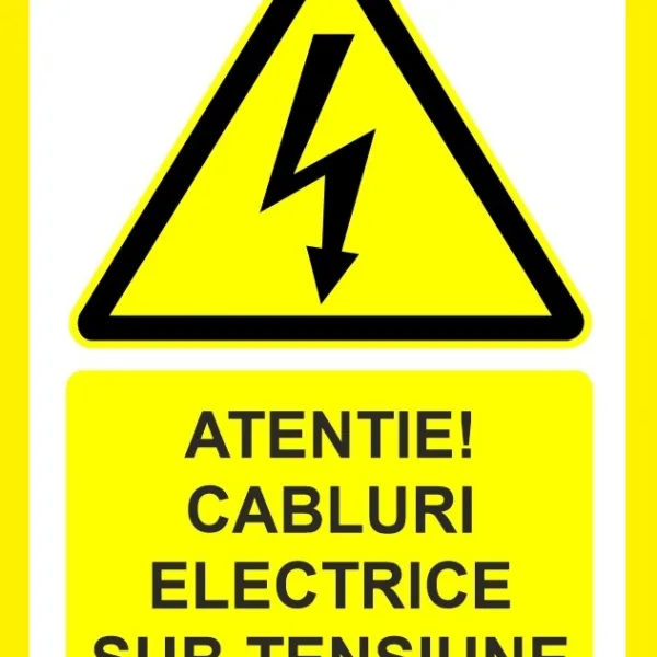 Placuta pentru cabluri electrice sub tensiune